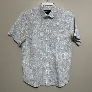 Robert Graham Modern Americana Button Up Shirt S Short Sleeve Geometric Preppy